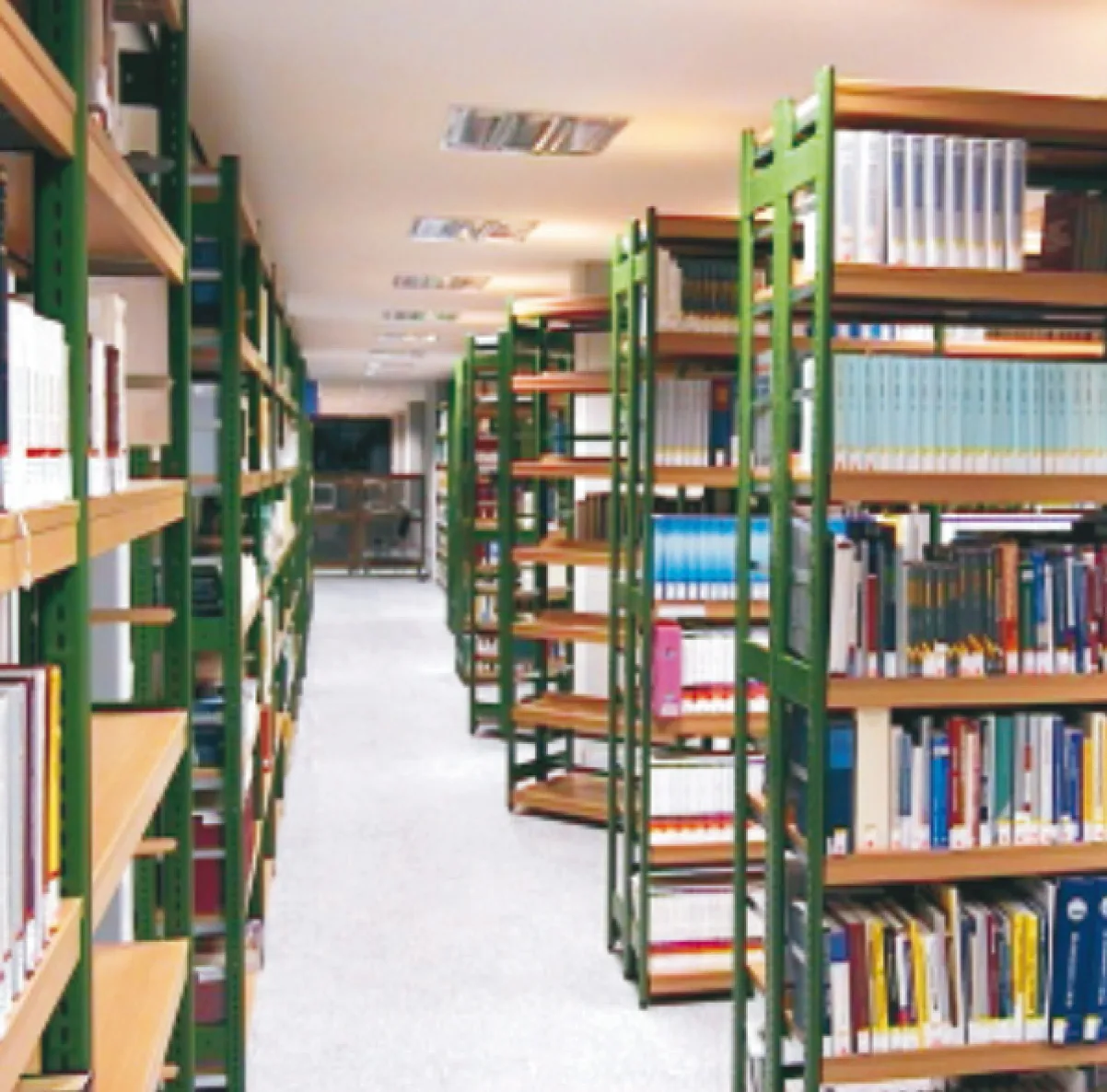 Freihandbereich mit Regalsystem „Stele" — Hochschulbibliothek Mittweida, Mittweida